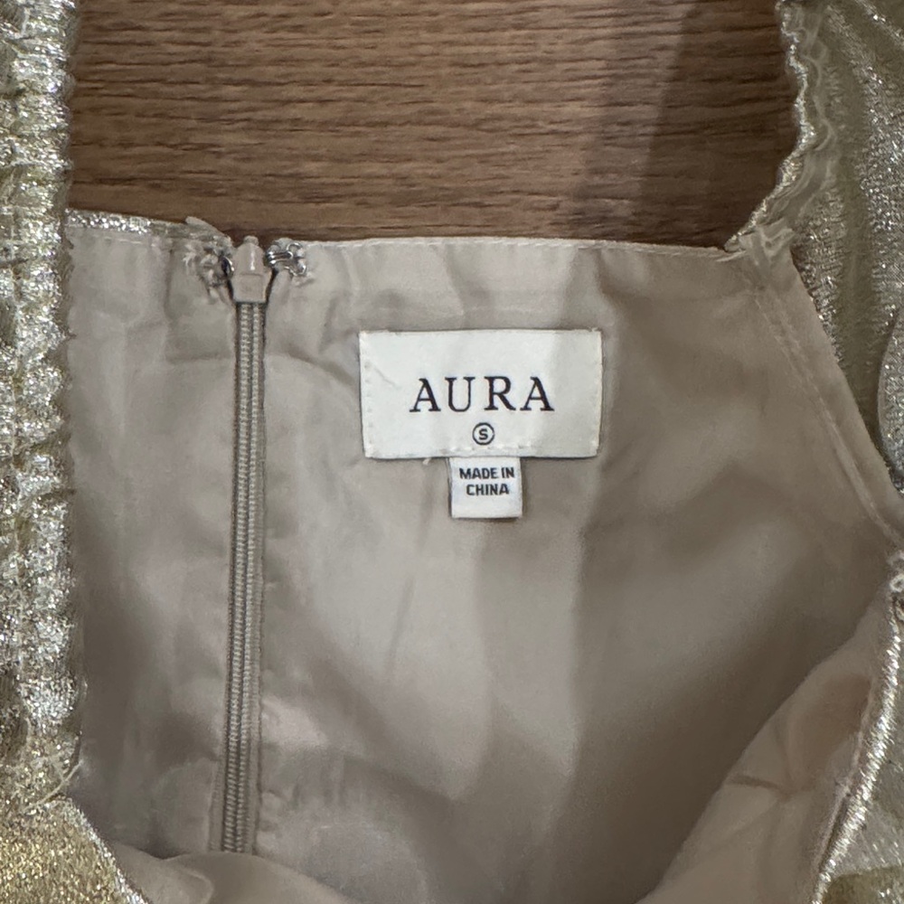 Aura Gold Shimmer Maxi Dress - Picture 5 of 6